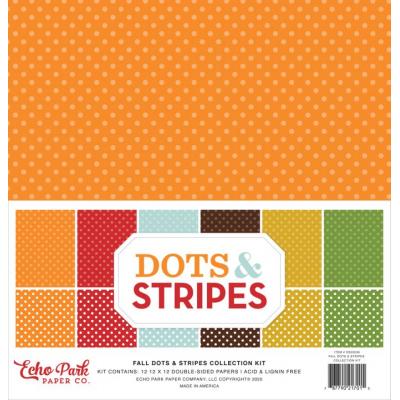 Echo Park A Lumberjack Christmas Designpapier - Fall 2020 Dots & Stripes Collection Kit